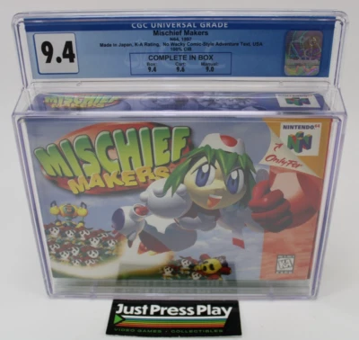 Mischief Makers Nintendo 64 N64 1997 CIB CGC Graded 9.4 - Image 1 of 4