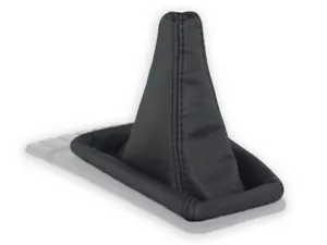 FOR VW GOLF II MK2 A2 1983-1992 GEAR SHIFT BOOT GAITER LEATHER STITCH BLACK - Foto 1 di 4