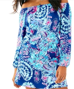 Lilly Pulitzer Lana Skort Romper Indigo "Gypsea Girl" - Size XXS Purple Blue - Picture 1 of 9