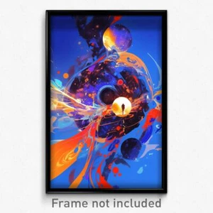 Art Poster - Watery Black Hole (Psychedelic Trippy Weird 11x17 Cartoon Print) - Afbeelding 1 van 1