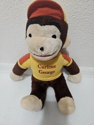 KNICKERBOCKER CURIOUS GEORGE PLUSH STUFFED MONKEY 18" YELLOW SHIRT - Image 1 of 4