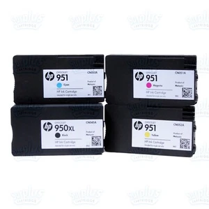 4pk Genuine HP 950XL Black & 951 3-Color OfficeJet 8620 8600 8630 - Picture 1 of 1