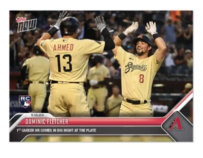 2023 Topps Now Dominic Fletcher Rookie Card RC 1st Career HR Comes In Big Night - Image 1 of 2