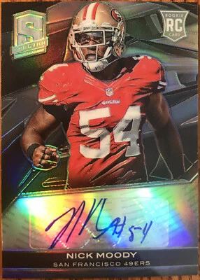 2013 Panini Spectra Rookie Autograph Nick Moody #177 #’d 023/299 - Image 1 of 3