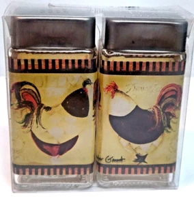 Agitatore sale e pepe gallo e pollo in vetro GHA nuovo con scatola - Foto 1 di 4