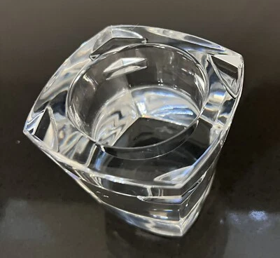 Waterford Crystal Clear Heavy Candle Votive Tealight Holder Signed 2.75” - Image 1 of 4