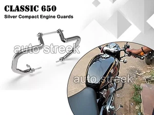 Parafango Motore Compatto Royal Enfield Classic 650, Argento - Picture 1 of 4