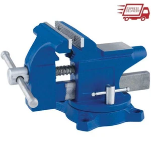 4-1/2"Light Duty Steel Bench Vise with Anvil Swivel Table Top Clamp Locking Base - Picture 1 of 4