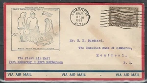 CANADA BRITISH VIA FIRST AIR MAIL COVER TO MONTREAL AVIATION STAMP LOT (BCL 84) - Picture 1 of 1