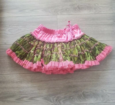 Ooh! La La! Couture Skirt Girls Size 6X-7 Boutique Camouflage & Pink Tulle Skirt - Image 1 of 4