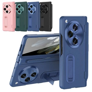 For OnePlus Open Luxury Leather Stand Hinge Screen Protector PC Case with Stylus - Picture 1 of 25
