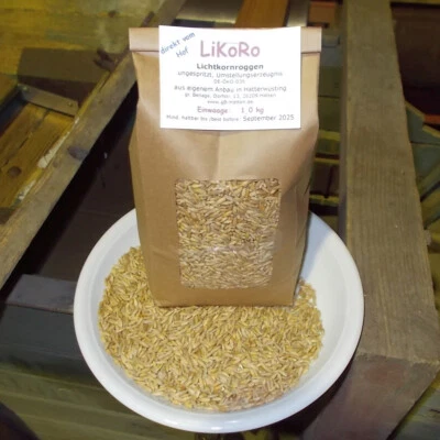 Lichtkornroggen (Züchter Cultivari) 1 kg -eigene Ernte - Bild 1 von 4