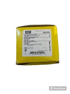 NOWA WTYCZKA KĄTOWA HUBBELL HBL9309 INSULGRIP 30A 125V 2 BIEGUNY 3 PRZEWODY - Zdjęcie 1 z 2