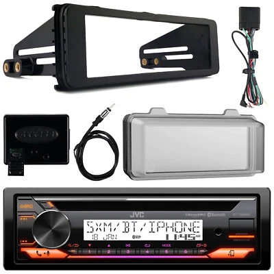 JVC KDT92MBS Bluetooth CD AUX AM/FM Receiver, Dash Kit, Steering Controls, Cover - Image 1 of 4