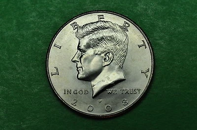 2008-P  GEM BU  Mint State Kennedy US Half Dollar Coin - Image 1 of 2