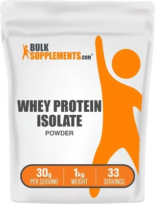 BulkSupplements Proteine del Siero di Latte Isolate in Polvere 1kg - Proteine in Polvere Non Aromatizzate - Immagine 1 di 4