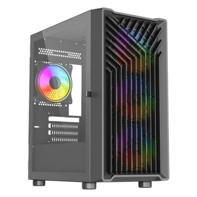 VIDA Cyclone Mesh mATX Gaming Case Micro ATX 4 x ARGB LED Fans Tempered Glass - Image 1 of 4