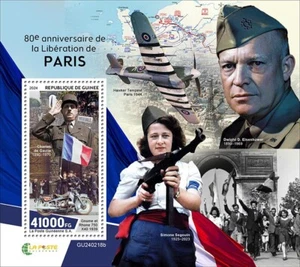 Guinea 2024 M/S 80. Jahrestag der Befreiung von Paris postfrisch - Bild 1 von 1