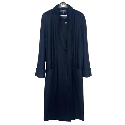 Donnybrook Vintage Wool Blend Long Coat Size 12 Tall Black - Image 1 of 4