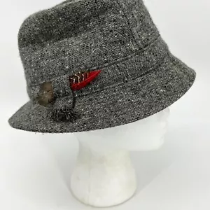 VTG T. Gillespie Donegal Tweed Men's Walking Hat Size 7 Handwoven In Ireland - Picture 1 of 7