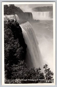 RPPC Niagara Falls Postcard American Falls Prospect Point Black White Unused - Picture 1 of 2