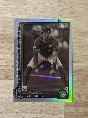 2025 Topps Chrome - Nolan Jones #32 Sepia Refractor CLEVELAND GUARDIANS - Image 1 of 2