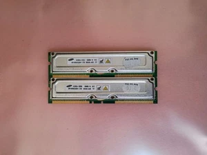 Samsung 512 MB (2x 256 MB) MR18R082GBN1-CK8 PC-800 800 MHz RDRAM RIMM ECC 2.5V - Imagen 1 de 3