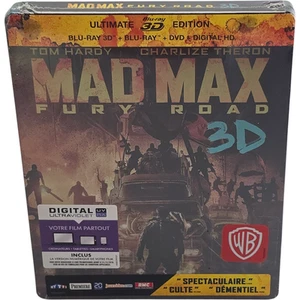 Mad Max: Fury Road SteelBook 3D + Blu-Ray + DVD Limited 2015 Fnac Zone Libre - Picture 1 of 16