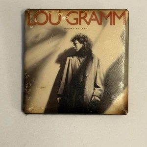 Lou Gramm Pinback Button Square VTG 1987 Solo Album Cover Rock Band Foreigner - Picture 1 of 3