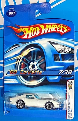 Corvette ZL-1 Kmart Hot Wheels 2006 primeras ediciones #7 '69 blanco con OH5SP Foto 1 de 2