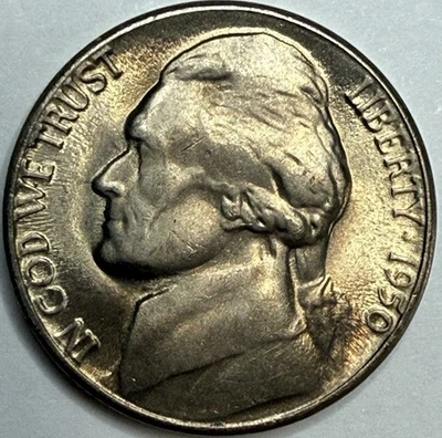 1950 D Uncirculated Jefferson Nickel Exact Coin Imaged Key Date #JN3 - Image 1 of 2