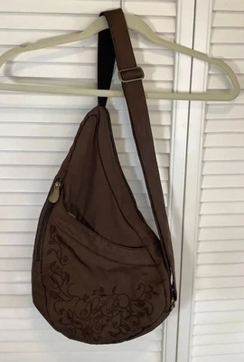 De Colección AmeriBag Bolso Bandolera Saludable Marrón Unisex Bordado con Cremallera Foto 1 de 4