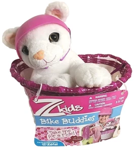 Zefal Z Cestino Bicicletta Bambini Bici Amici Bianco Peluche Gatto con Casco (T136) - Foto 1 di 5