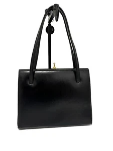 Borsa a mano vintage anni 50 in ecopelle di John Wanamaker chiusura superiore aperta - Foto 1 di 8