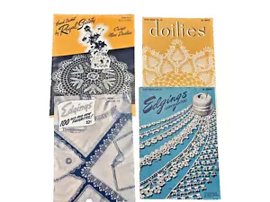 Lot of 4 Coats & Clark Star Books Doilies Edging Doily Vintage Crochet Crafts - Picture 1 of 19