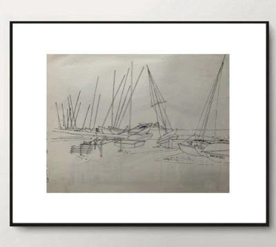 VUE DE L'ECOLE DE VOILE A ANTIBES COTE D'AZUR VERS 1960/70 (259) - Photo 1/3