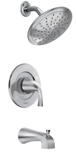 Moen 82660 Oxby 1-Handle Bathtub and Shower Faucet with Valve - Chrome - Picture 1 of 2