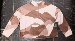 Athletic Works beige/rosa Wellenmuster Fleece 1/4 Reißverschluss Jacke 18 XXL neu mit Etikett - Bild 1 von 6
