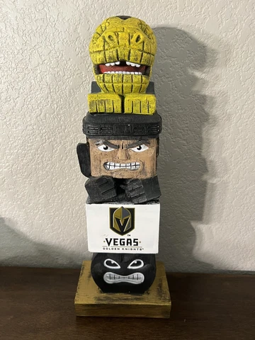 Las Vegas Golden Knights NHL Hockey Team Mascot Tiki Statue / Totem Pole Cover