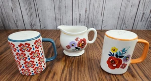 The Pioneer Woman Flea Market Floral Salt and Pepper Shakers + Creamer WOW! - Picture 1 of 18