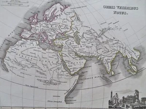 Ancient World Europe Asia India Middle East North Africa 1821 decorative map - Picture 1 of 5