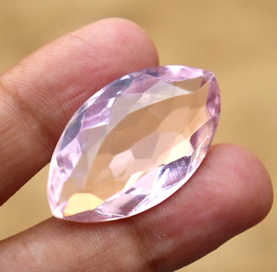51.20 Ct Natural Light Pink Topaz Faceted Certified Loose Gemstone Marquise Cut - Image 1 of 4
