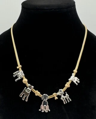 Bella Jack Dog Lovers Silver & Gold Tone Necklace Bulldog Chihuahua Labrador NWT - Image 1 of 4