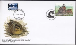 NEW ZEALAND 2012 Game Bird Habitat $10 Bobwhite Quail on FDC - Picture 1 of 1