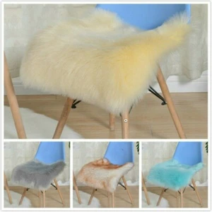 Faux Wool Fur Carpets Warm Doormat Floor Rugs Living Room Sofa Plush Carpet Cosy - Picture 1 of 23