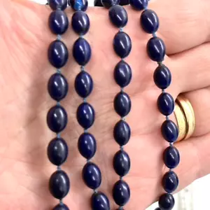 Vintage Deep Purple Plastic Long Bead Necklace 80cm costume jewellery Retro - Picture 1 of 5