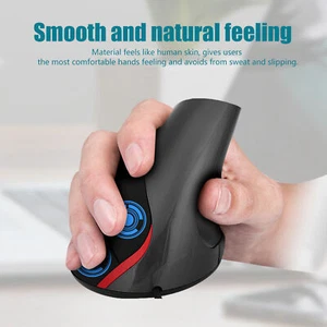 1600DPI USB Vertical Wired Mouse Ergonomic Design Wrist Rest Gaming Mice For HEN - Picture 1 of 14