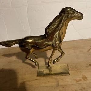 MCM Brass Horse sculpture 1960 vintage Running Horse In Motion Fine - Picture 1 of 5