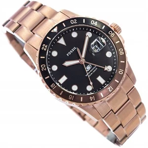 Reloj Fossil FS6027 GMT Acero Inoxidable Tono Oro Rosa - Imagen 1 de 6