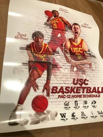 2020 USC Trojans Basketball Schedule Poster - Onyeka Okongwu - Atlanta Hawks Cover